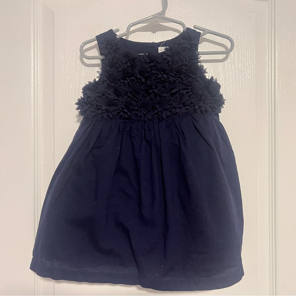 GAP Midnight Blue Floral Dress for Kids